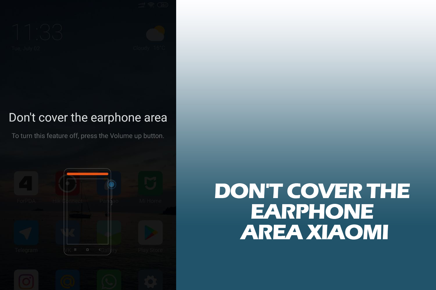 Don't Cover The Earphone Area Xiaomi
